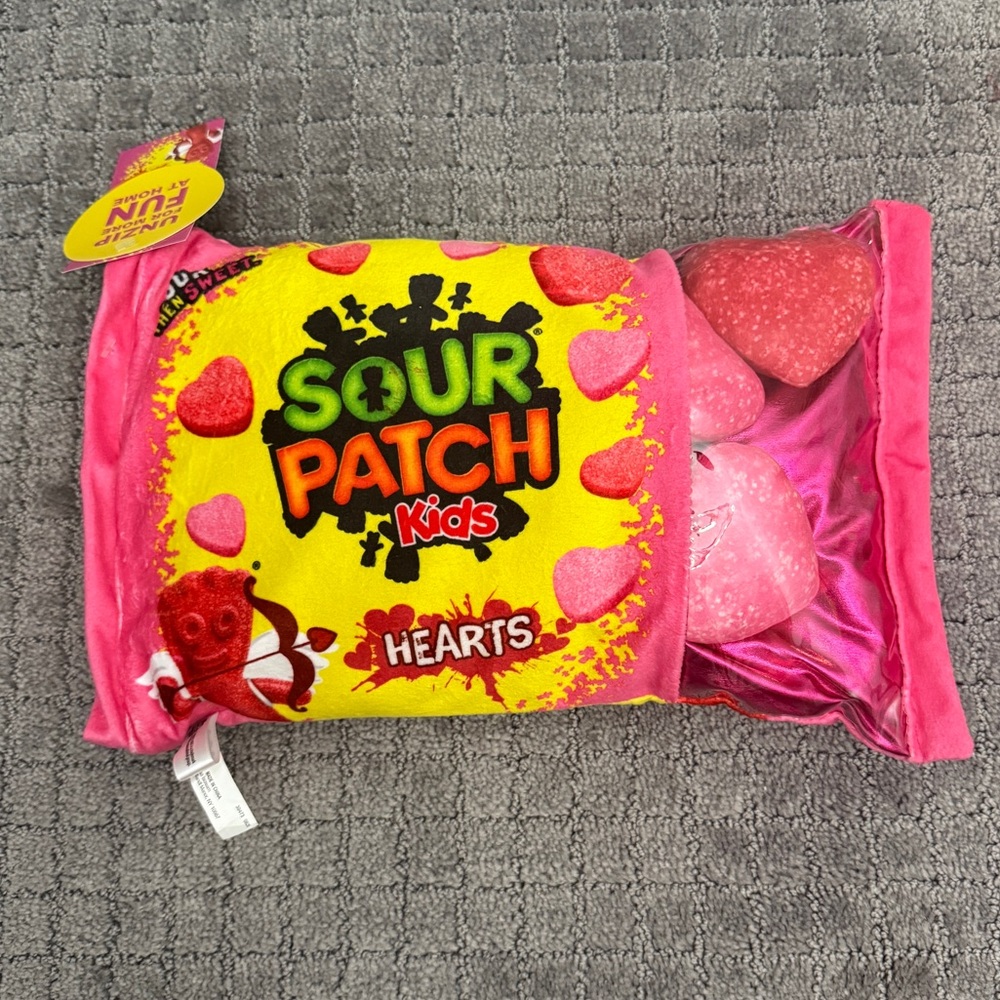 Sour Patch Kids Hearts Plush Pillow